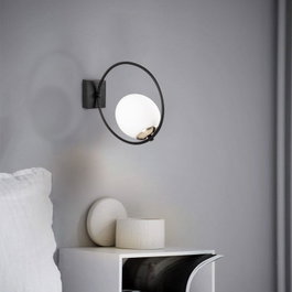 Opviq Dolunay - 3911 Lámpara de pared blanco y negro